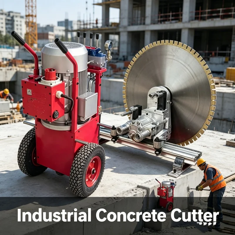 Industrial 380V 22KW Brushless Motor Electric Floor Saw 1200mm Blade 500mm Depth Concrete Stone