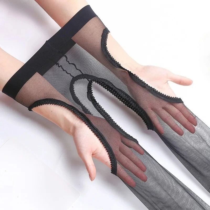 

New Women Tights Open Transparent Crotchless Pantyhose Ultra-thin Nylon Tights Stretchy Stockings Female Girl