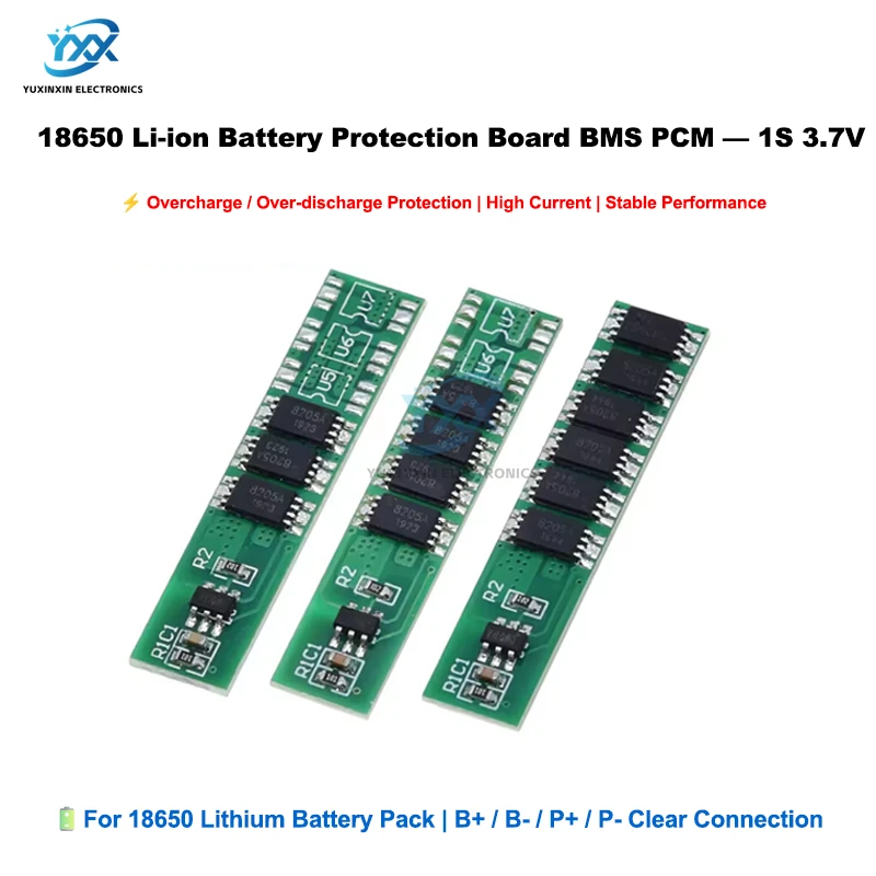 1/5PCS 18650 Lithium Li-ion Battery Protection Board BMS PCM 1S 3.7V 7.5A 10A 15A 3 4 6MOS PCM Battery Module