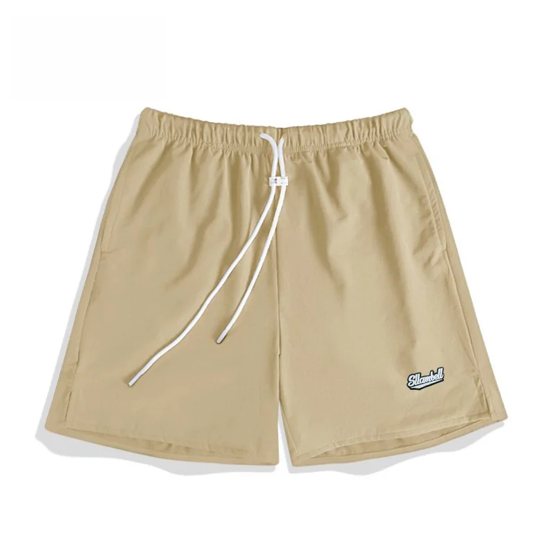 

Мужские дышащие быстросохнущие спортивные брюки SLLAMBELL для бега и фитнеса, молодежные, из нейлоновой ткани, летние, для отдыха