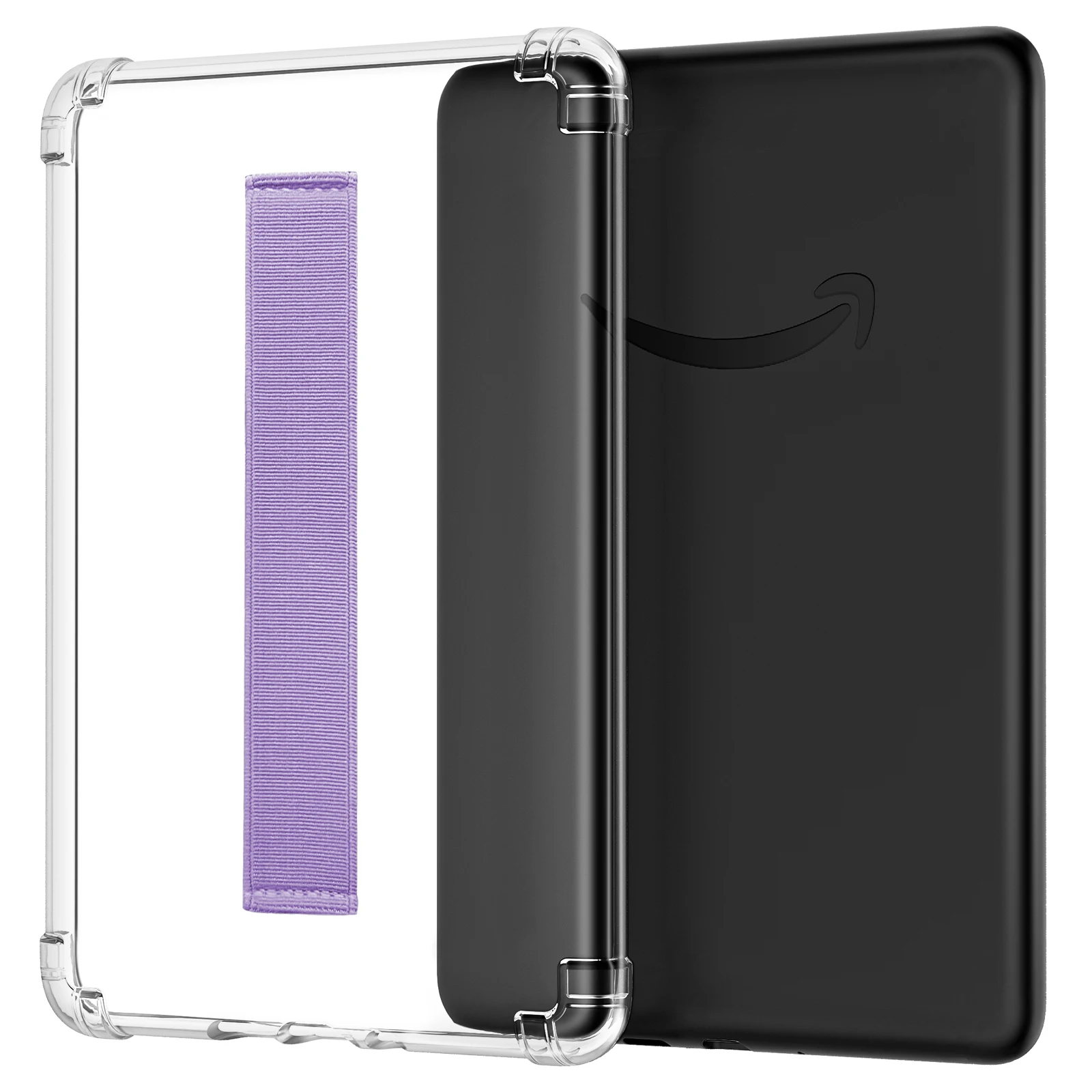 

Чехол для Kindle 6-го поколения (выпуск 2024/2022 г.) с ремешком на руку, ультратонкий прозрачный мягкий гибкий бампер из ТПУ сзади