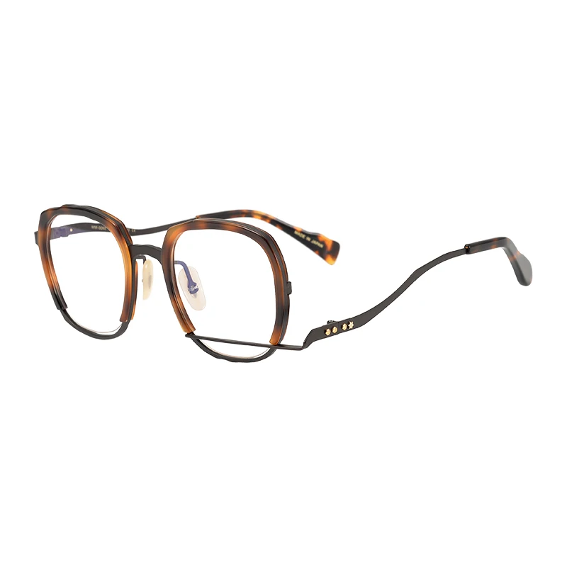 

Super Personality Manual Irregular Ultra Light Pure Titanium Eyeglasses Frame Unique Artistic Frame