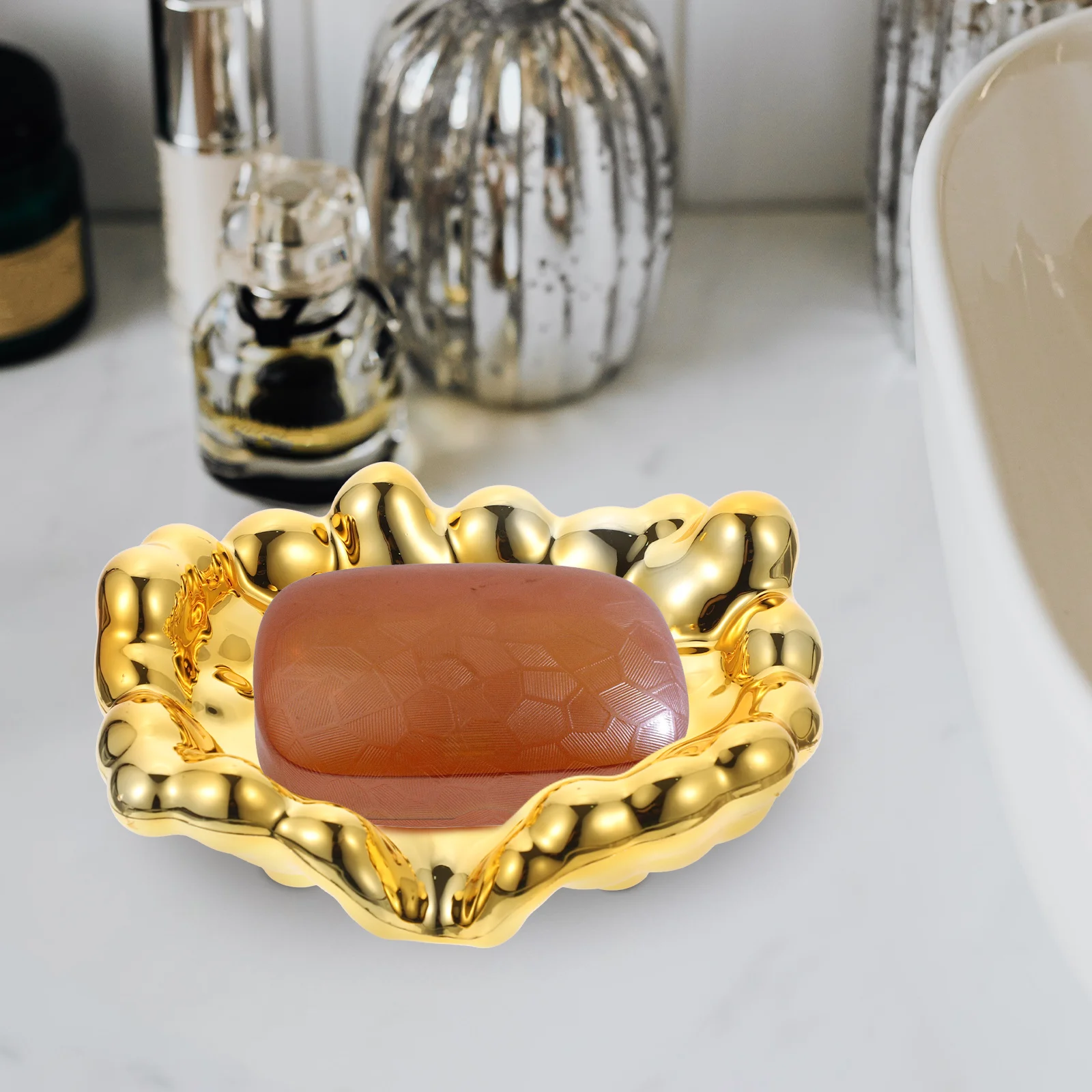 

Creative Self-Draining Soap Dish For Bathroom Kitchen Hotel Smooth Surface Easy Clean Stable Design Soap Tray Holder Household