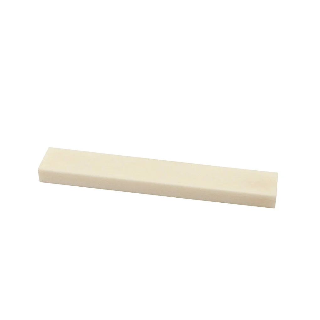 FLEOR 1 stücke Ungeschnitzte Gitarre Mutter Sattel Knochen Material Blank DIY Teile 83*12*6mm für Gitarre Bass Teile – Detail 5