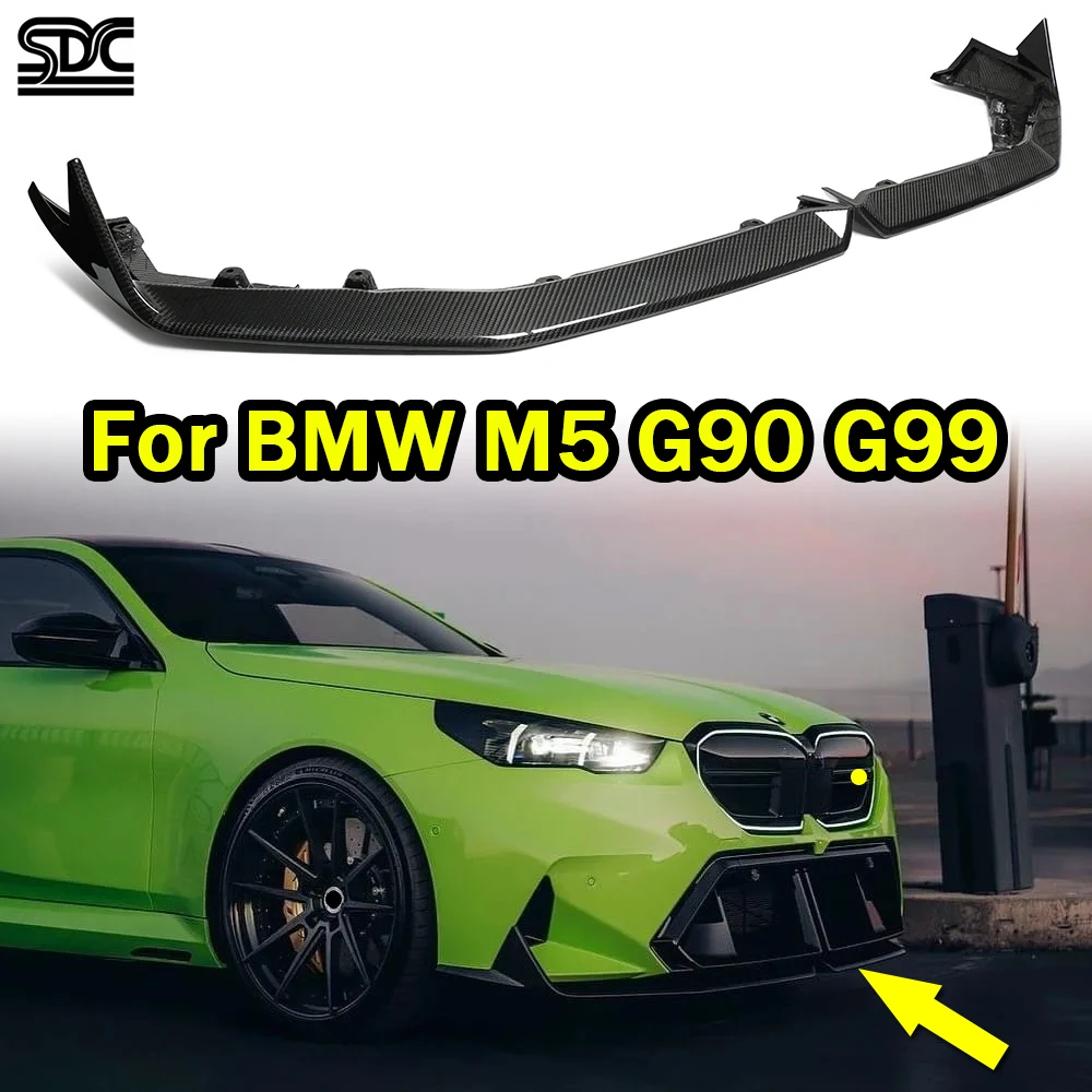 

Накладки на передний бампер из настоящего сухого карбона G90 G99 M5 для BMW M5 G90 G99 Touring 2024+ (2 шт./компл.)