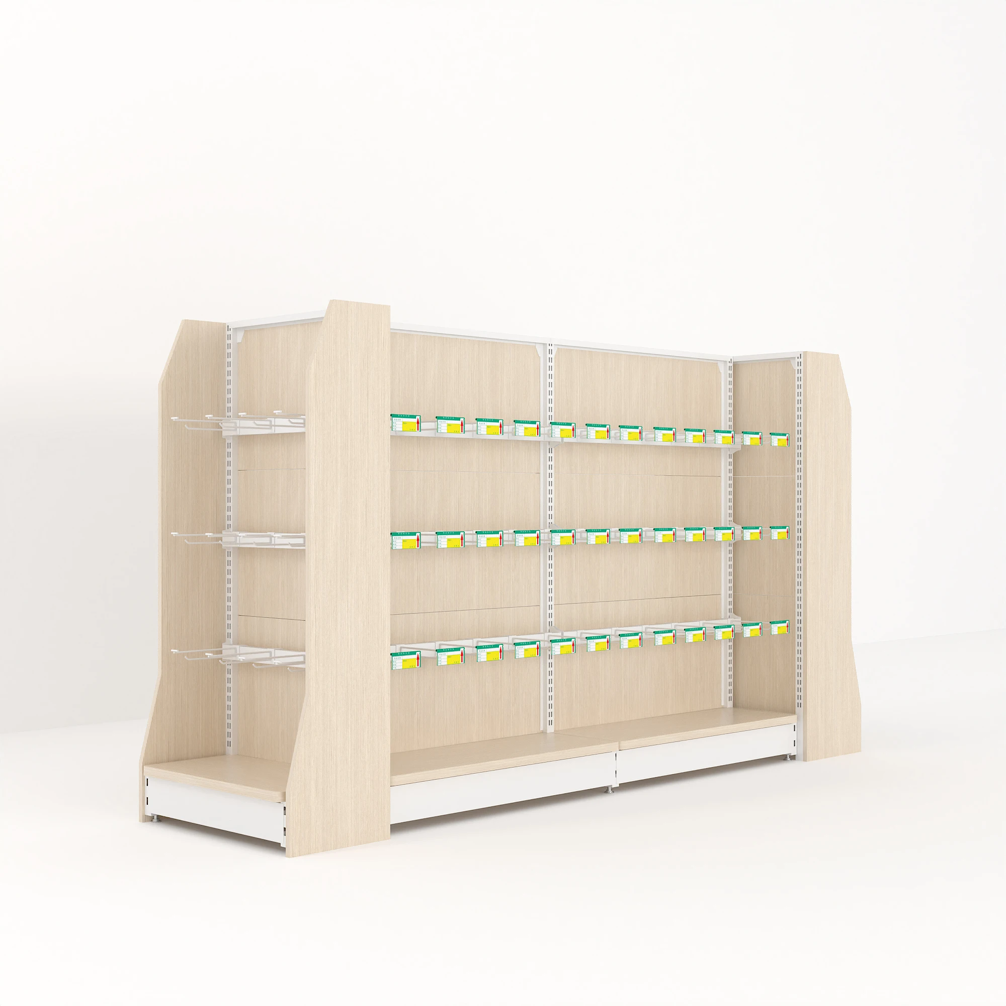 Steel Supermarket Racks Light Duty Single-Sided Shelves Customizable Sizes Wholesale Custom Size