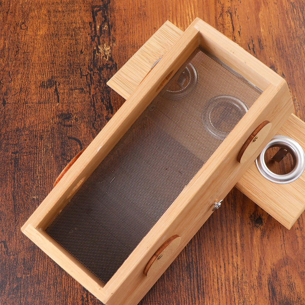 

1 шт., бамбуковая коробка для прижигания, 3 отверстия, контроль температуры, инструмент для терапии здоровья для взрослых, пожилых людей, домашний спа, лечение прижигания