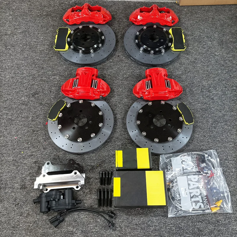 Big Brake Kit 6/4 Piston with 380/355mm Carbon Ceramic Rotor for Audi RS5 Q5 Q7 Q8 A7 Sportback A6 C8 VW GOLF VIII BMW M6 E63