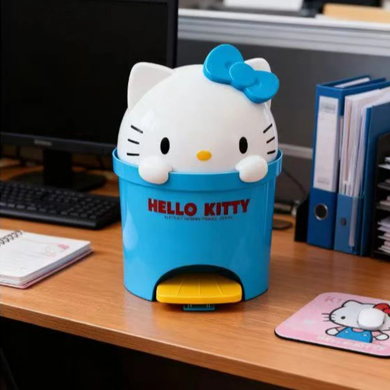 HelloKitty Cartoon Peripheral Desktop Storage Trash Can, High-Quality Trash Can, Household Items Room Placement, Waste Storage view 5