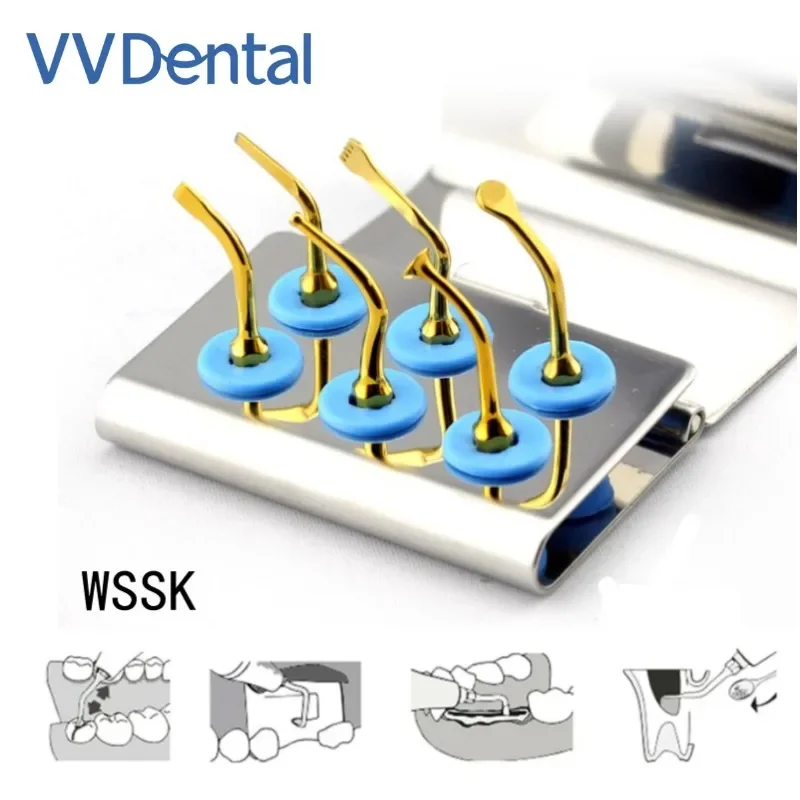 VV Dental Ultrasonic Surgery Bone Cutting Tip Kit WSSK Dental Piezosurgery Tips Fit Woodpecker Mectron Ultrasurgery