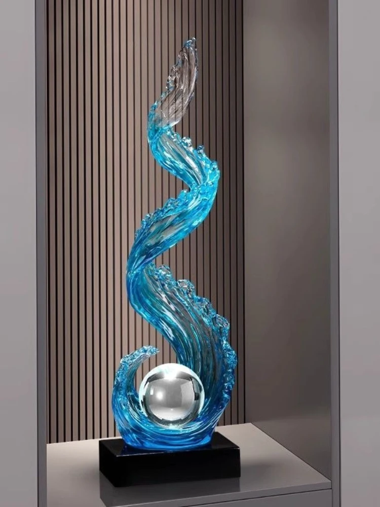 Creative Resin Figurines Luxury Living Room Ornament Desktop Figurines Art Display Luxurious Sculpture Entrance Hall Sculpture