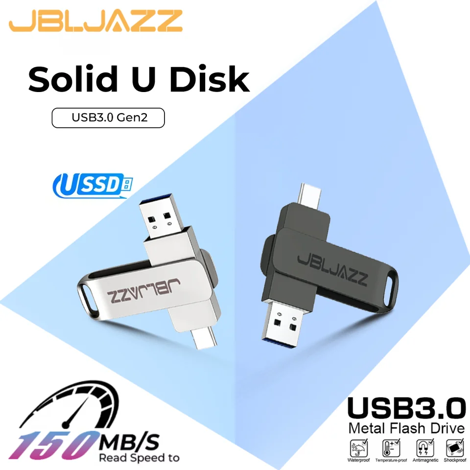 512GB High-Speed Metal USB3.0 Type-C Pen Drive Portable Flash Drive for Xiaomi Phones