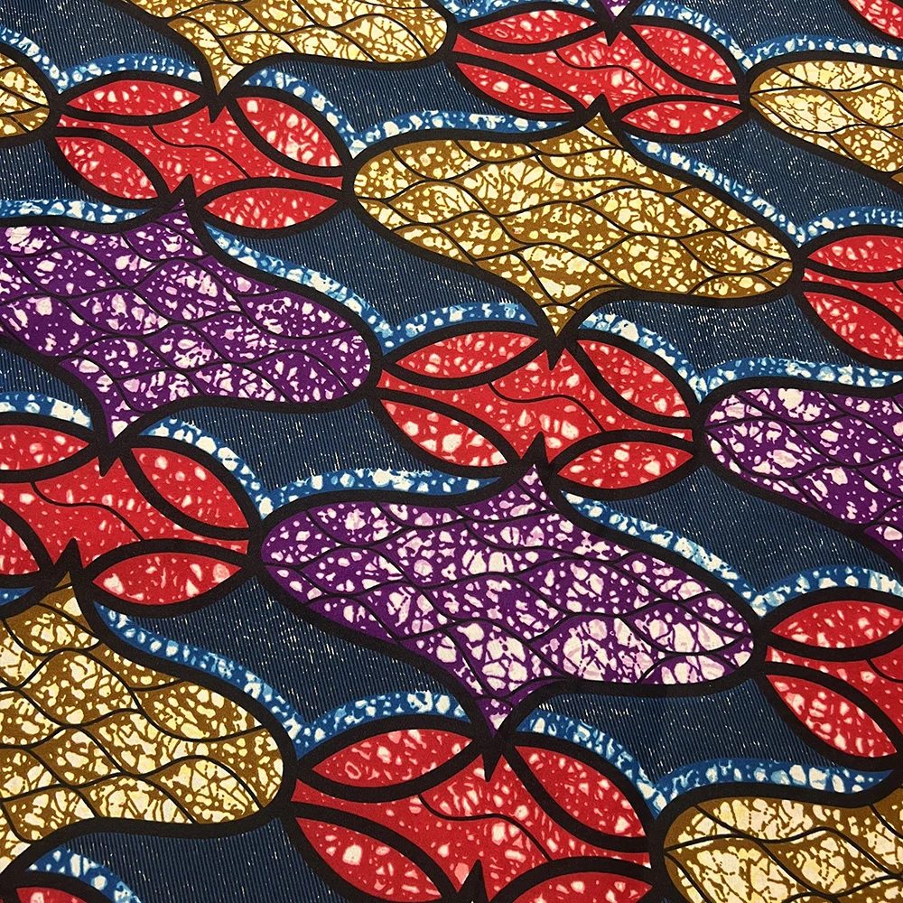 6 ياردة أنقرة الشمع النسيج 2025 جودة عالية قماش طباعة الشمع الأفريقي الأفريقي مضمون حقيقي الشمع الحقيقي