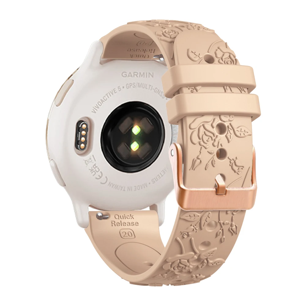 20 مللي متر حزام ساعة سيليكون للغارمين Vivoactive 6 5 3 حزام سوار ل Forerunner 570 42 مللي متر 165 55/Venu Sq 2/Venu معصمه