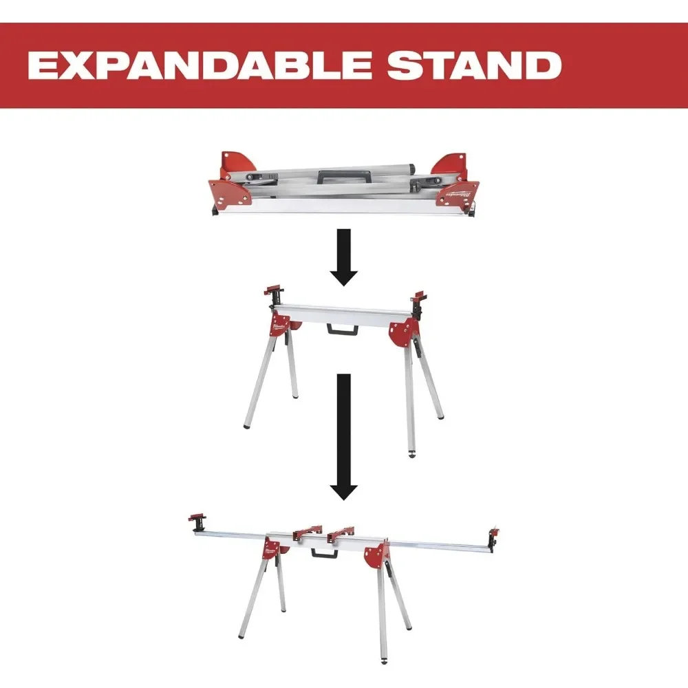 Support de scie à onglets compact pliant en aluminium léger, adapté pour Milwaukee 32"