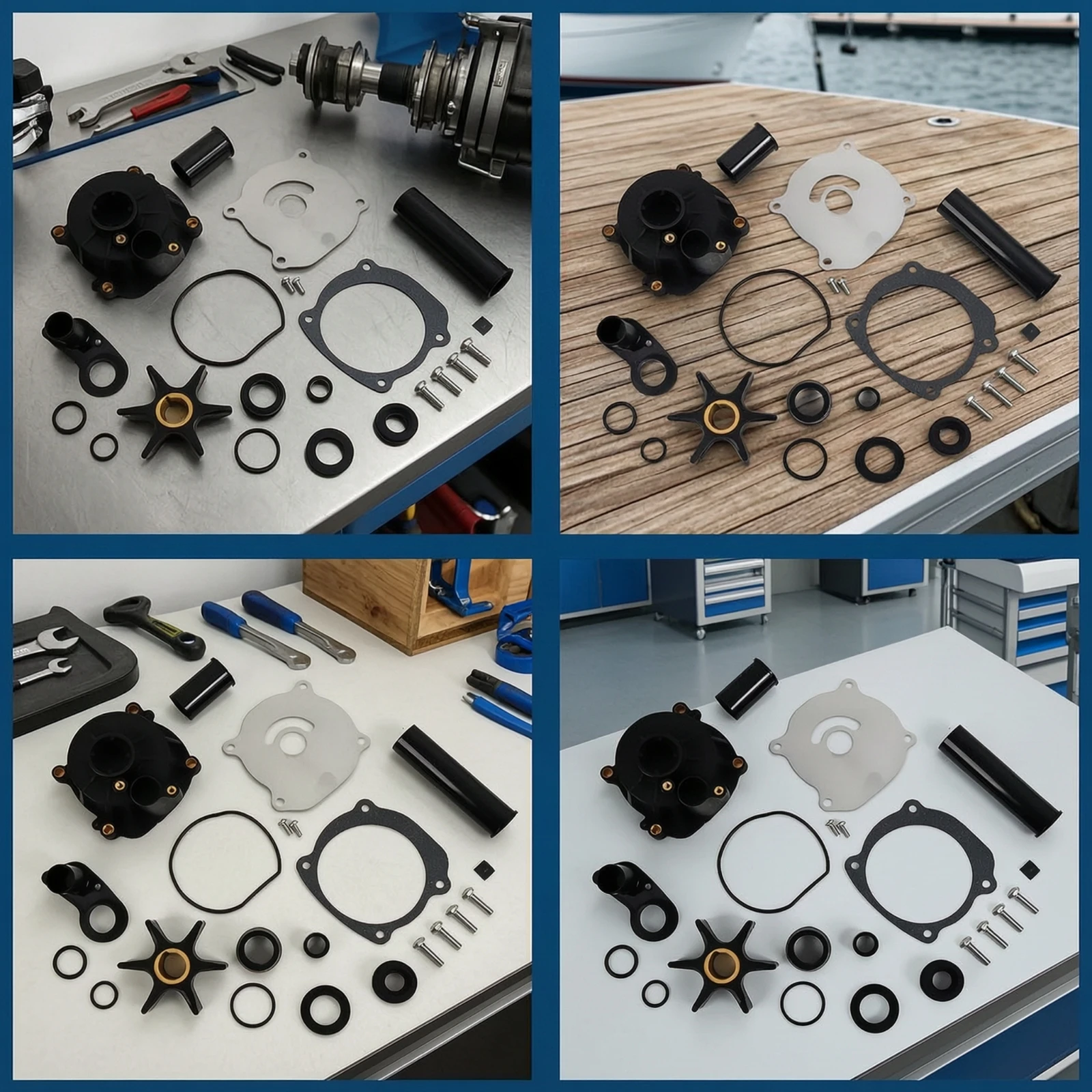 Water Pump Impeller Kit Replacement Water Pump Repair Kit Complete Original Equipment Manufacturer for Boat Owners