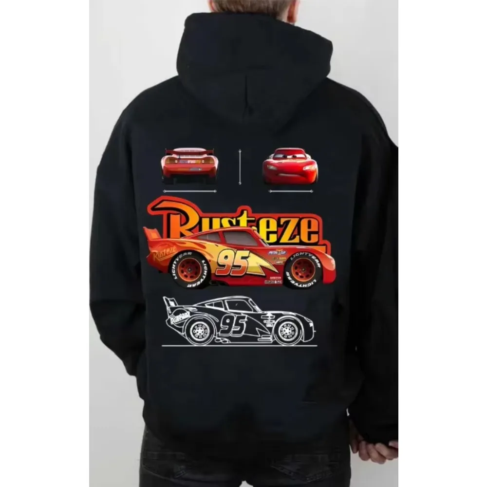 Disney relâmpago mcqueen e sally moletom com capuz gráfico aniversário e dia dos namorados casal presentes fãs produtos roupas