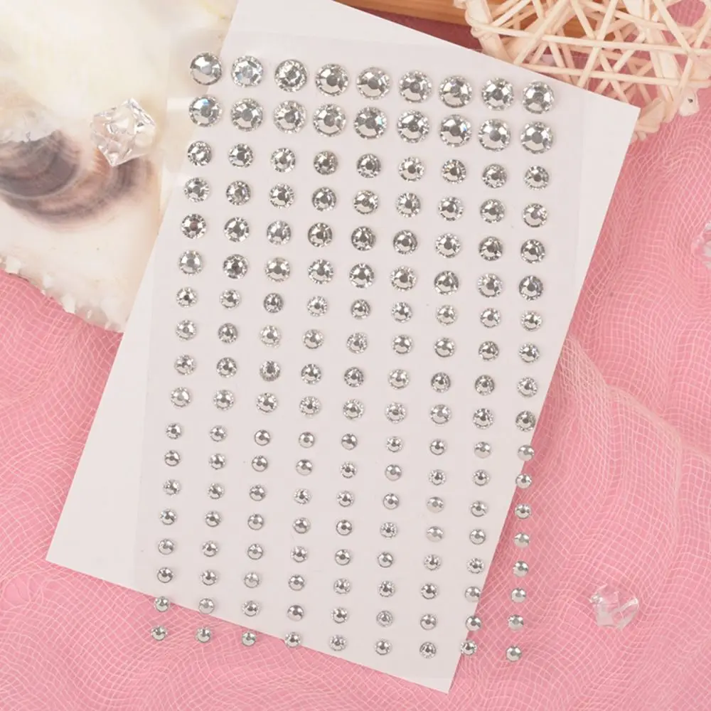 أزياء 3D ملصقات مجوهرات الوجه مختلط ملون كحل الماس الشارات بريق الترتر القلب حجر الراين ملصقات النساء