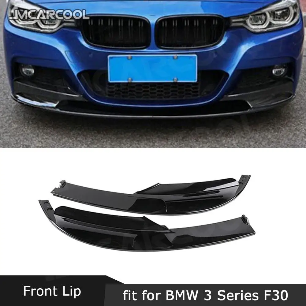 

JMCARCOOL для BMW 3 серии F30 2012-2018 спортивная версия передние фартуки для губ сплиттеры спойлер черное украшение автомобиля