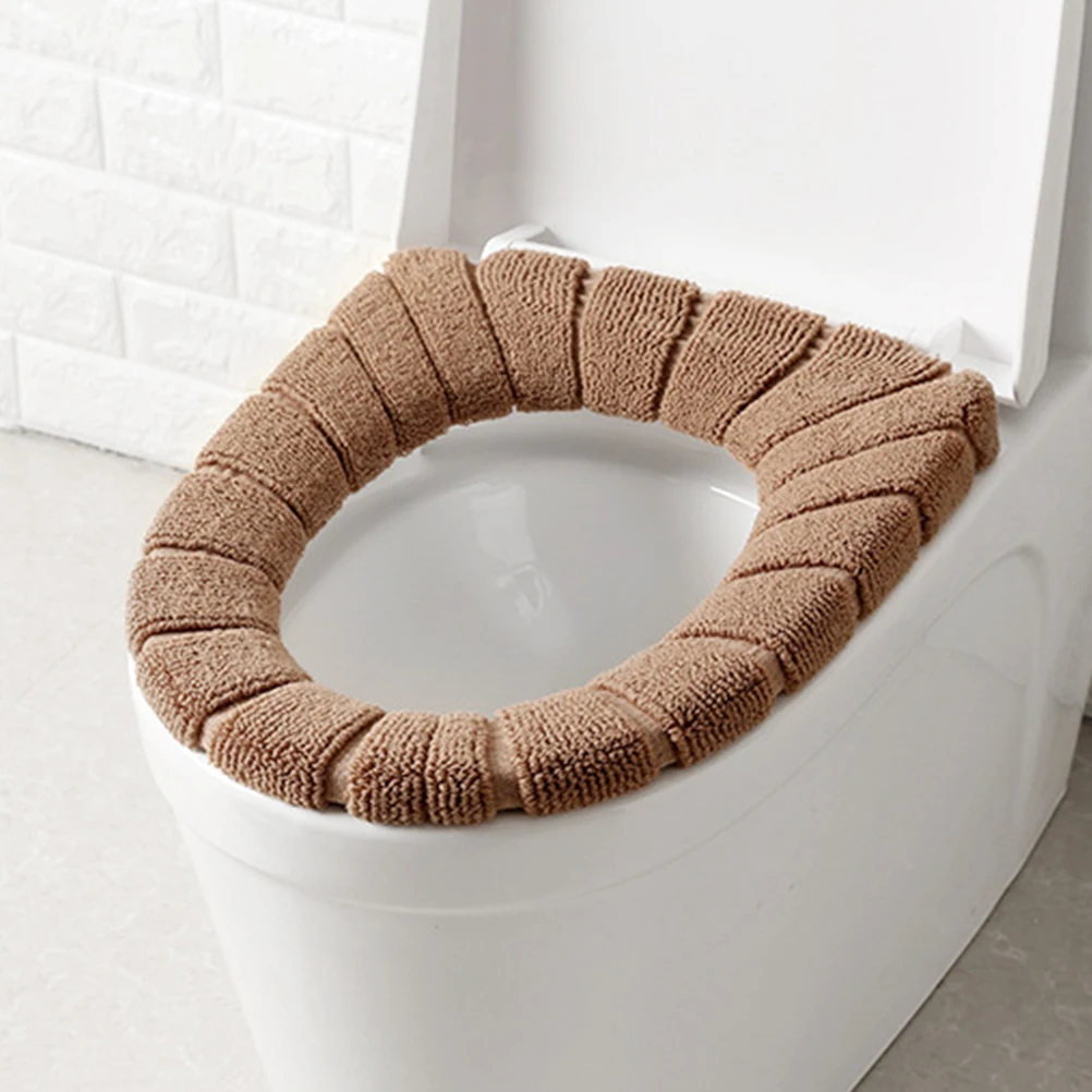 

3Pcs Warm Elastic Universal Toilet Seat Cover Soft Stretchable Washable Toilet Seat Pads Comfortable for Bathroom Use