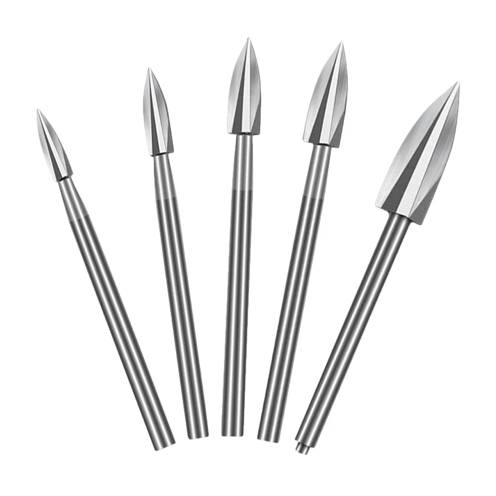 

5pcs Wood Drill Bit Set High Hardness Steel Bits For Woodworking Rotary Cnc Router Carving Kit Engraving Diy Furniture Sculpture