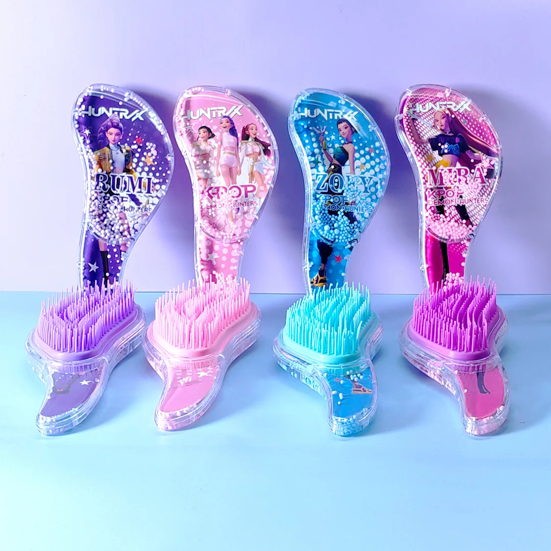 

New KPop Demon Hunters Comb Cartoon Rumi Mira Zoey Air Cushion Massage Comb Anime Peripheral Student Comb Girl Birthday