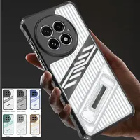Anti-slip Kickstand Case For OnePlus 13 One Plus 13R Cover Stand Holder Transparent Shell Fundas Coque