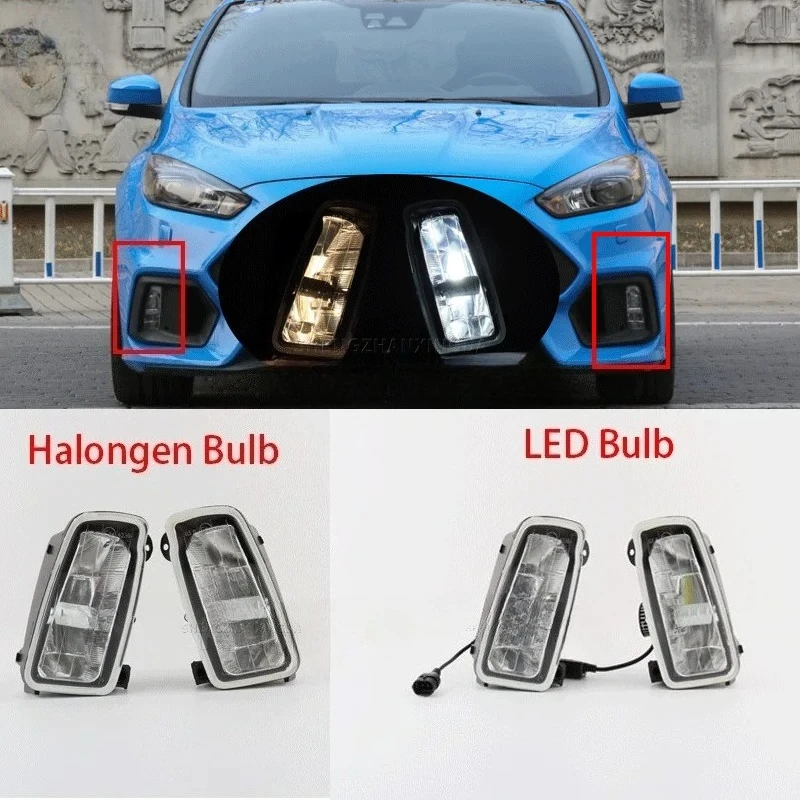 

Suitable for Ford Focus Rs 2015 2016 2017 2018 Fog Light Frame Headlight Fog Light Cover Black Abs Mold Shell Car Exterior