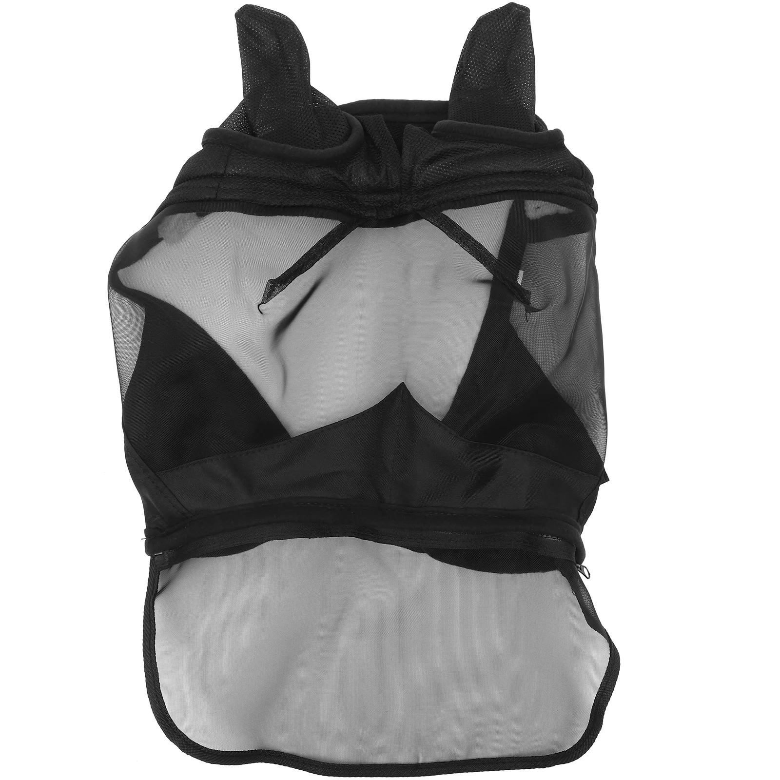 Reusable Breathable Fly Mask Mesh Bonnet with Ears Comfort Protection Anti Mosquito Cloth Net Face Cover Horse Care