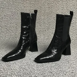 High Heels Ankle Boots for Women Shoes Pointed Toe 2024 Trend Shoes Fashion Chelsea Boots Cheap Shoes Clearance