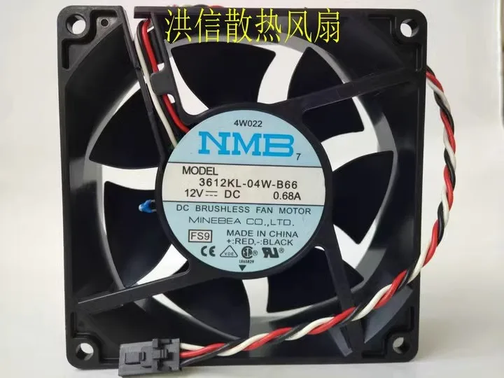 Free shipping original MNB 9032 3612KL-04W-B66 12V 0.68A 3-wire suitable for Dell server cooling fan