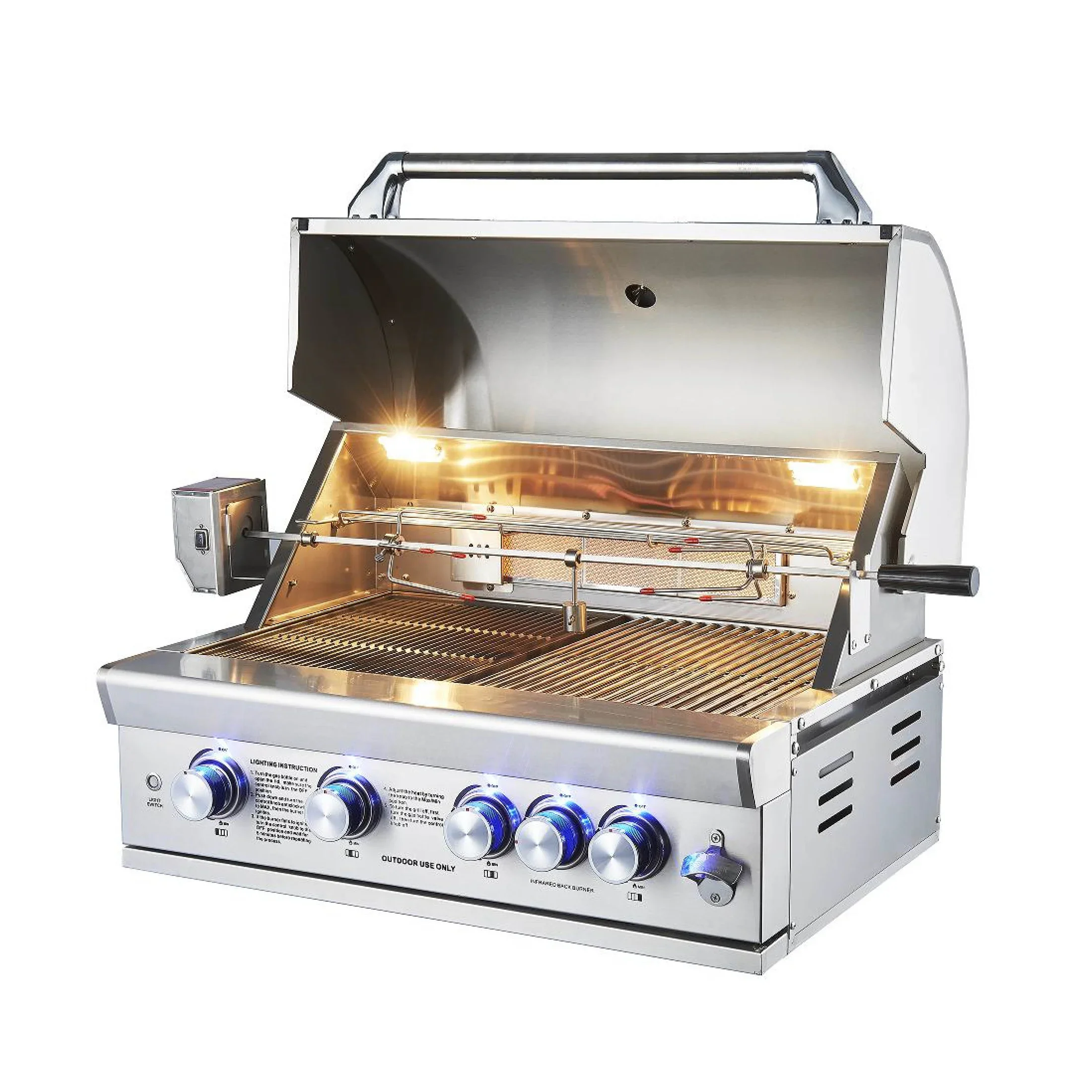 High Quality Courtyard Garden BBQ Gas Barbecue Grill Outdoor Stainless Steel Built In Ovens Pig Lamb Roasted Oven