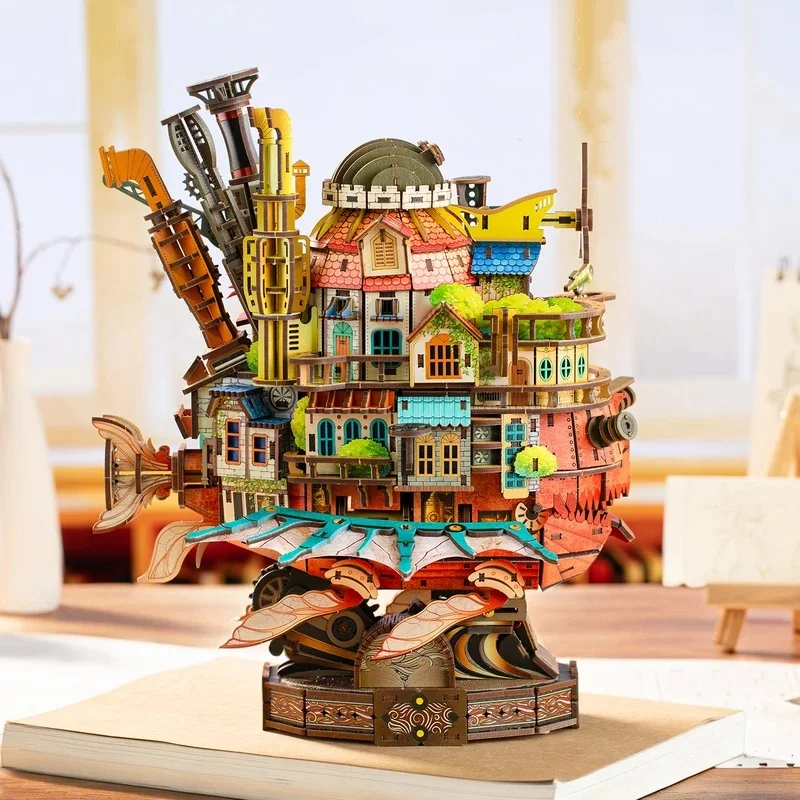 DIY Wooden Miniature Model Kits Traveling Castle Villa Cottage 3D Puzzle With Furniture for Friends Birthday Gifts