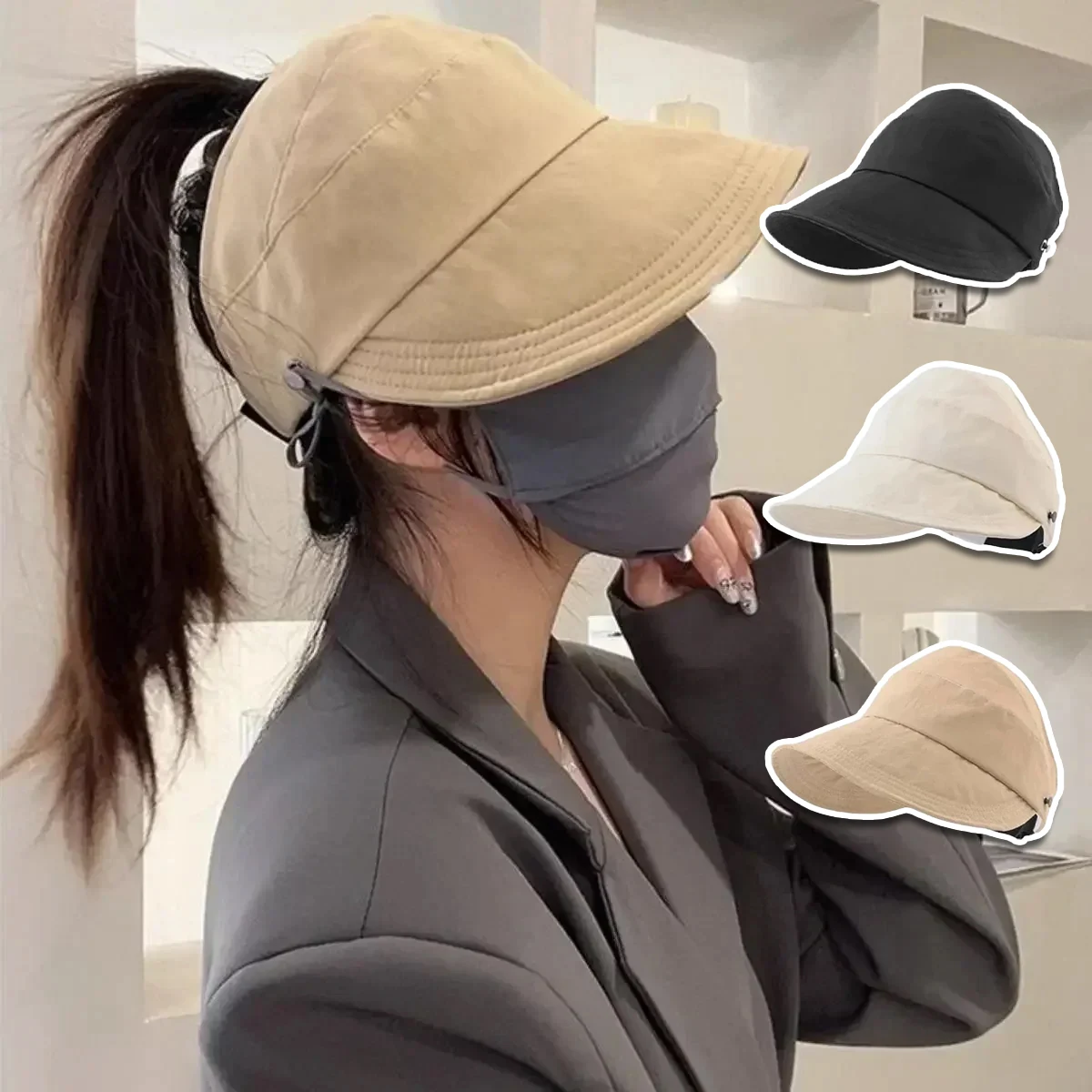 Leichter Faltbarer Bucket Hat mit Breiter Krempe Atmungsaktiver Schnelltrocknender Sonnenhut für Strand Reisen Outdoor-Sport UV-Schutz