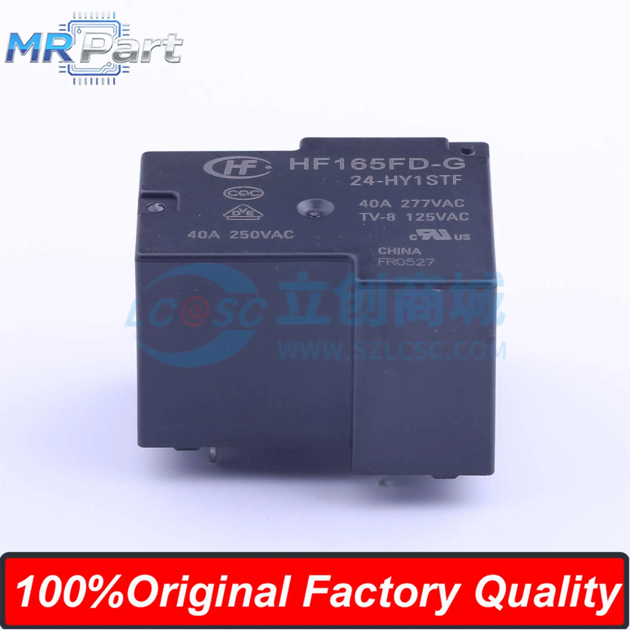 5Pieces HF165FD-G/24-HY1STF 24VDC 12VDC High Power Relay 40A 277VAC One Set Normally Open 4 Pins HF165FD-G/12-HY1STF