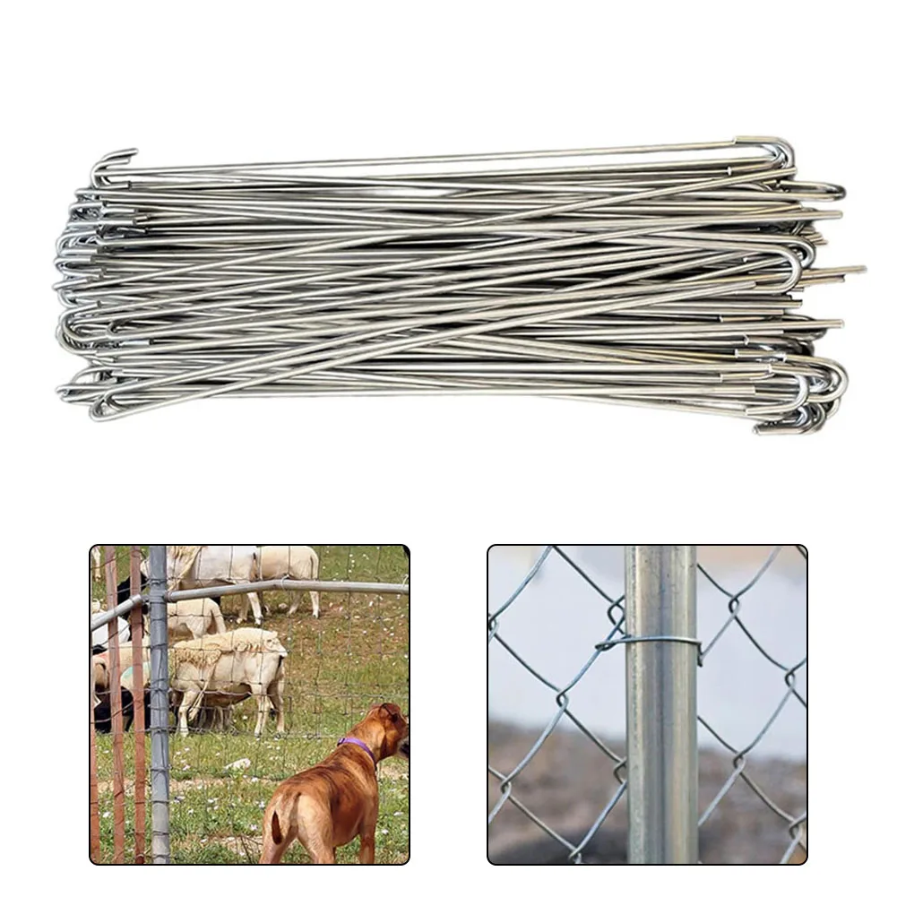 Heavy Duty 11 Gauge Aluminum Fence Ties - 100 Pack For Garden & Dog Fences The 10-inch Fence Ties Are Crafted From 1