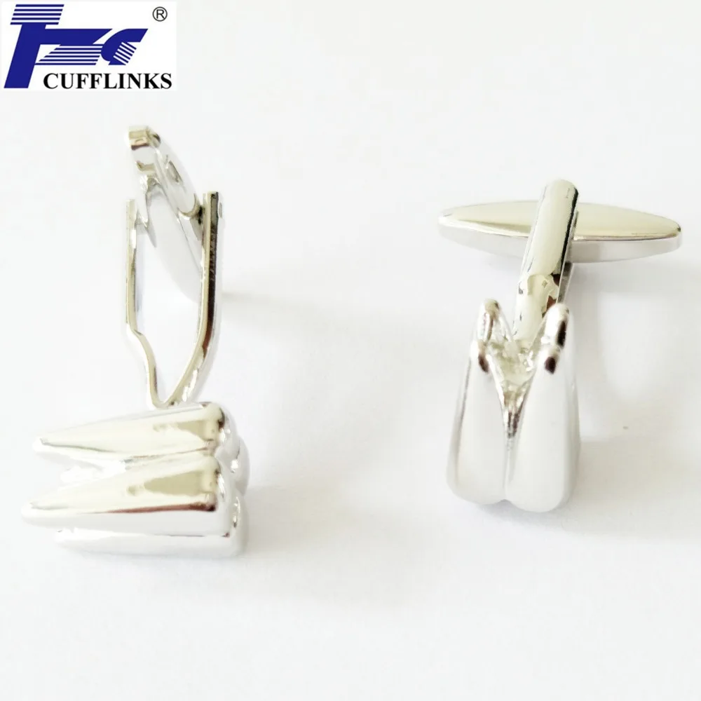 Siver Tooth Cufflink Cuff Link 2 Pairs Shipping Promotion