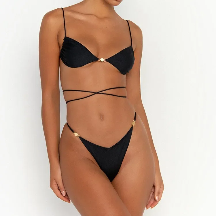 

Micro Bikinis 2024 Sexy Women Swimsuits Female Swimwear Bikini Set Bathing Suit Swimming Suits Beachwear ShinyBrazilian Biquini