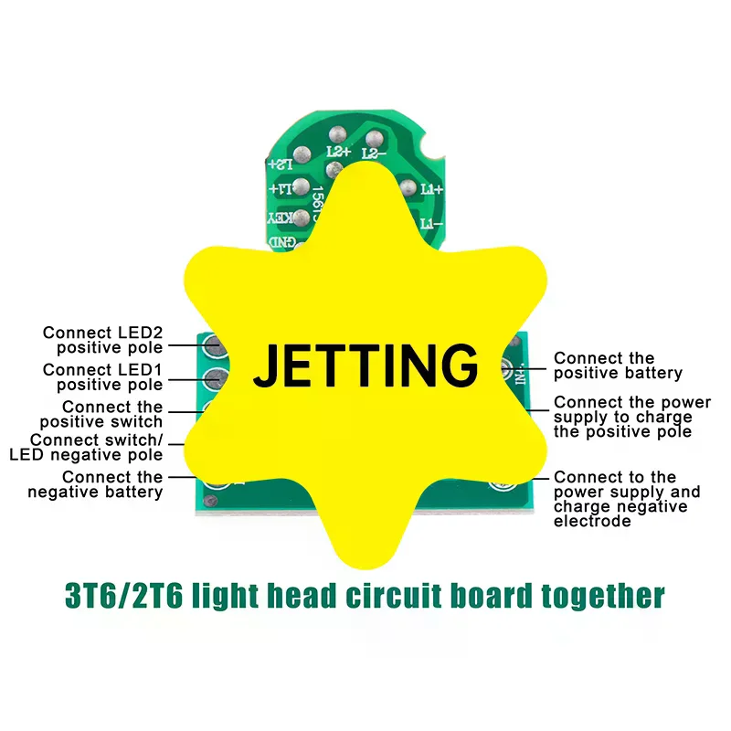 Flashlight Driver Board 3 Function 5 Function Gear Electric Plate HZ-8813 T6/U2/L2 Glare Light Control Circuit Board