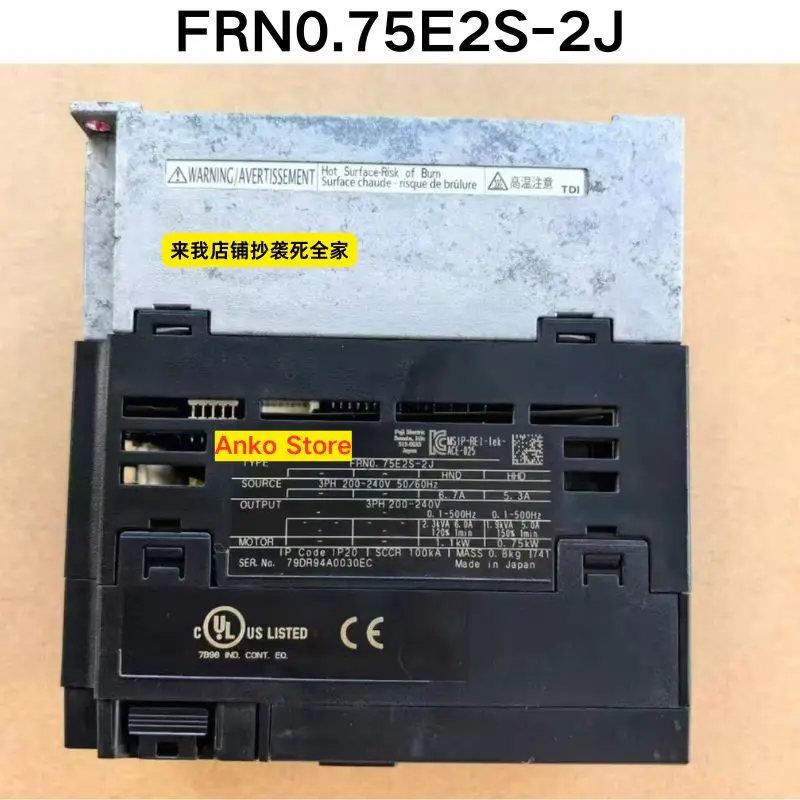 Second-hand test OK ，FRN0.75E2S-2J frequency converter