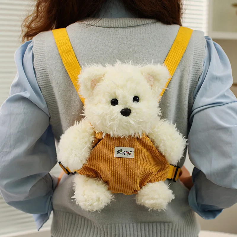 37 センチメートルかわいいテディ犬バックパック漫画ぬいぐるみシミュレーションぬいぐるみ動物ペット子犬バッグ女の子子供の誕生日クリスマスギフト