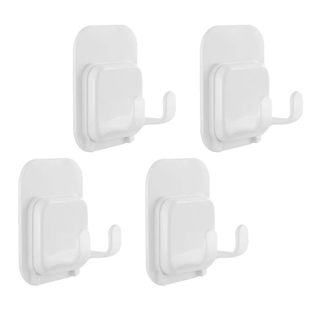 4Pcs Razor Holder Wall Mount Adhesive Shaver Organizer for Bathroom Shower Electric Razor Stand No Drill Installation Fast