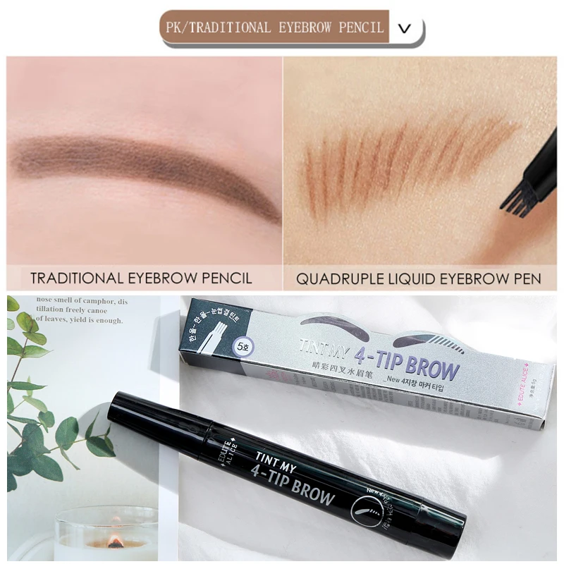 Flüssiger Tattoo Augenbrauen stift 0,01mm ultra feiner Augenbrauen stift wasserdichter langlebiger Eyeliner Stift einfach zu färben Augen Make-up Werkzeuge