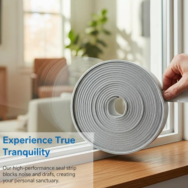 PU Sponge Foam Seal Strip Noise Reduction Anti Collision Dustproof Weather Stripping for Home Office Window Door Seal