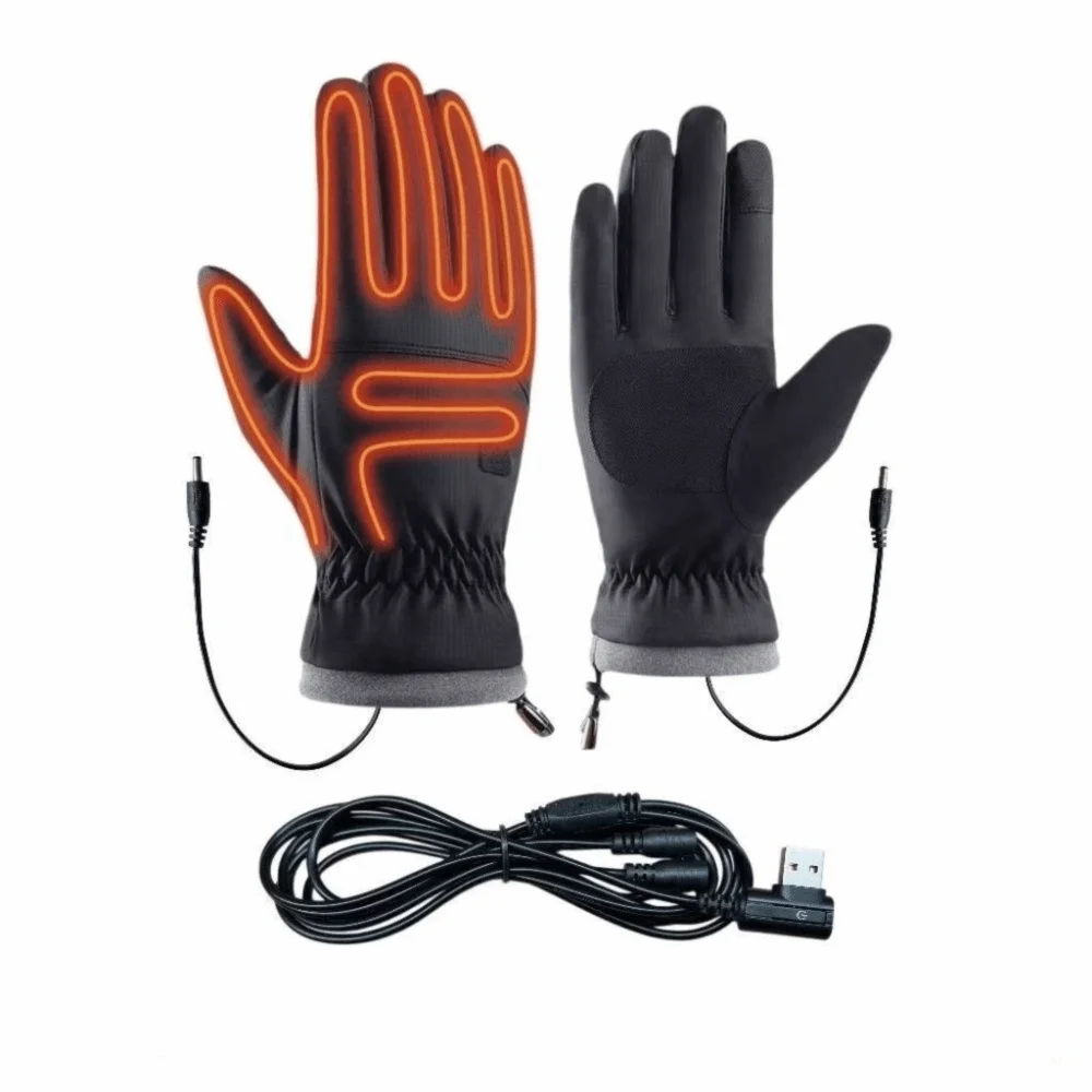 High Quality 3 Heat Levels Heated Gloves USB Heated Waterproof Heat Gloves Touch Screen Windproof Heated Mittens Winter