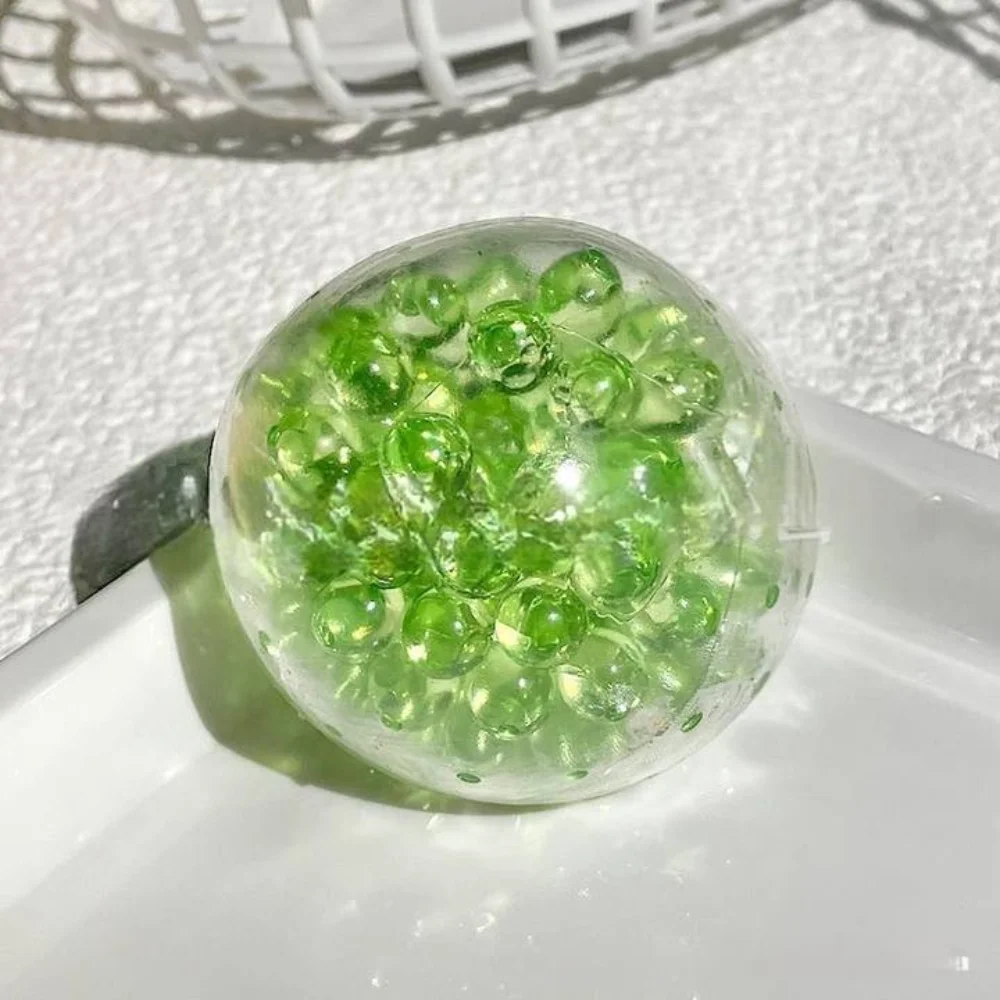 

Funny Transparent Rainbow Beads Pinching Super Soft Simulation Hand Made Ball Pinch Elastic Colorful Slow Rebound Children