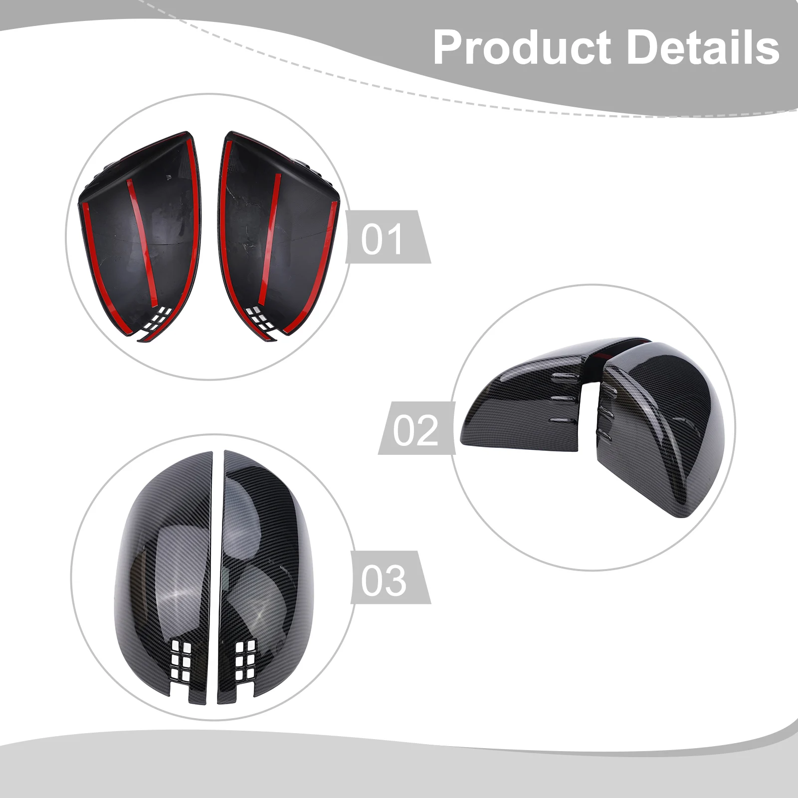 

Transform Your For Hyundai IONIQ 6 2022+ with Carbon Fiber ABS Side Rearview Mirror Cover Trim High Performance