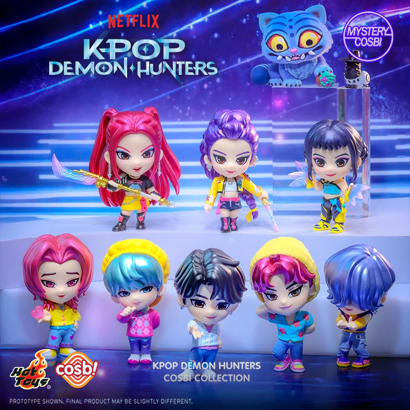 Hot Toys K-POP Demon Hunters Cosbi Collection Figure Blind Box Rumi Zoey Mira Peripheral Anime Adorable Doll Collecte Model Gift