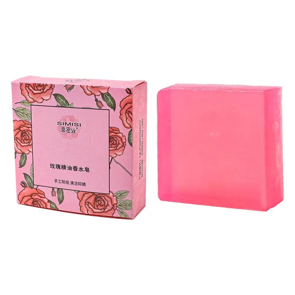 Rose Essential Oil Soap 55g Organic Natural Roses Face Anti Moisturizing Gently Dropshipping Care Skin Butter Bath Tool Smo F6u8