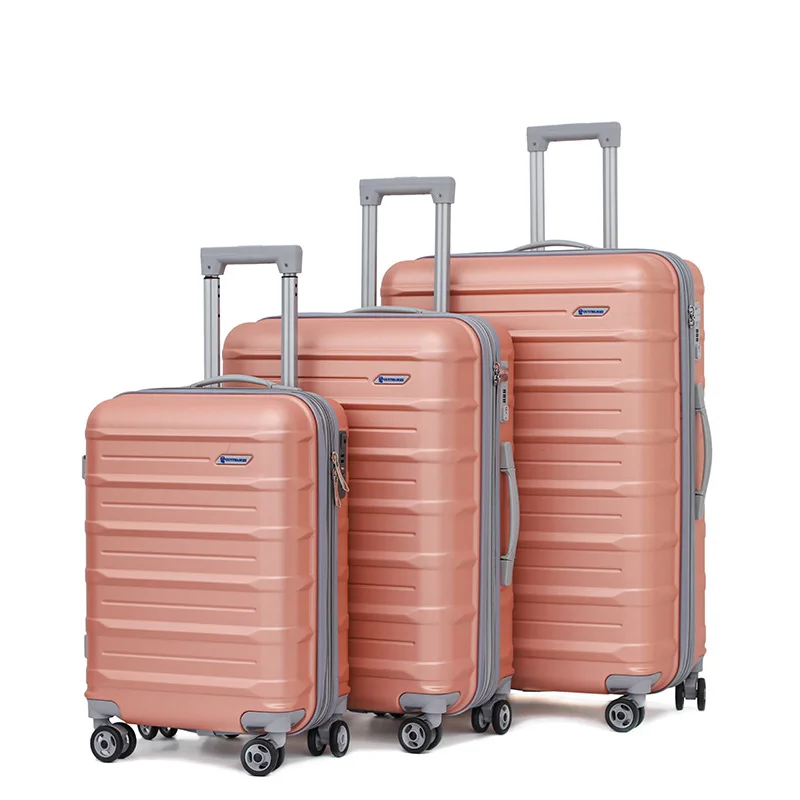 3 Stück Gepäckset abs Gepäck Set mit Spinner Rad Familie Reisekoffer Set 20/24/28 Zoll Gepäckset